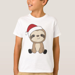 T-shirt Sloth Noël Neige Hiver Animaux Fentes