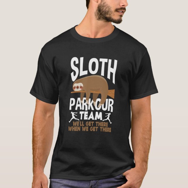 T-shirt Sloth Parkour Team Parkour (Devant)