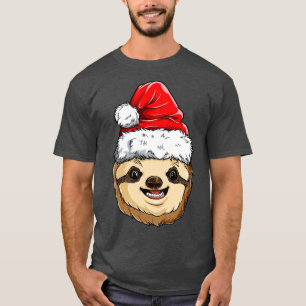 T-shirt Sloth Père Noël Christmas Enfants Garçons Filles N