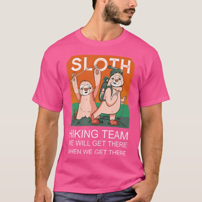 T-shirt Sloth Randonnée Mountain Bed Nap Doze Tree Anima (Devant)