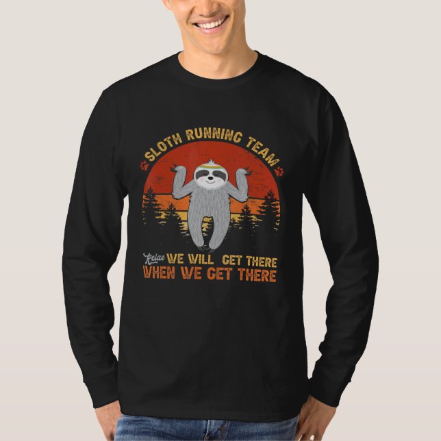 T-shirt Sloth Running Sloth Running Team (Devant)
