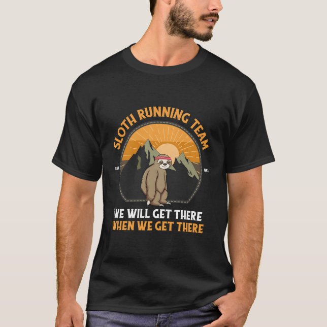 T-shirt Sloth Running Sloth Running Team (Devant)