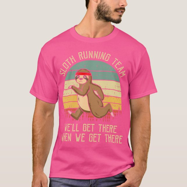 T-shirt Sloth Running Team Nous Allons Y Arriver Jogger Ca (Devant)
