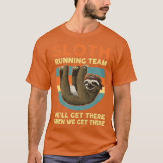 T-shirt Sloth Running Team Nous Y Arriverons 1