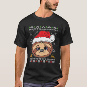 T-shirt Sloth Santa Hat Vilaine Noël Pyjama Migna Animal