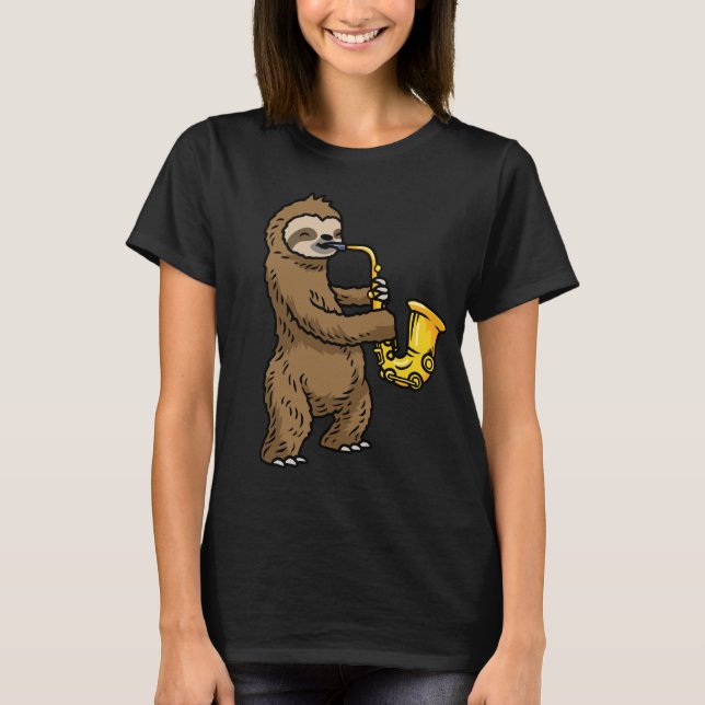 T-shirt Sloth Saxophone (Devant)