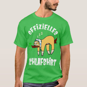T-shirt Sloth Sleep Chemise Pyjamas Funny Late Riser