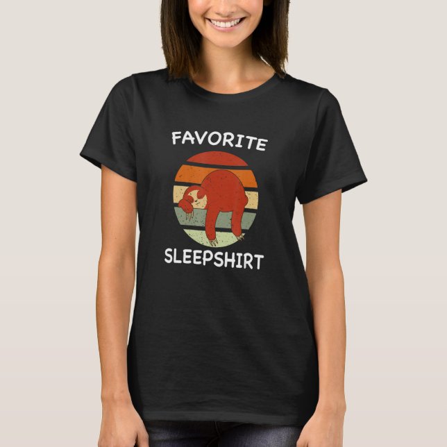 T-shirt Sloth Sloth Nap Dormir Pyjama Pyjama Nig (Devant)