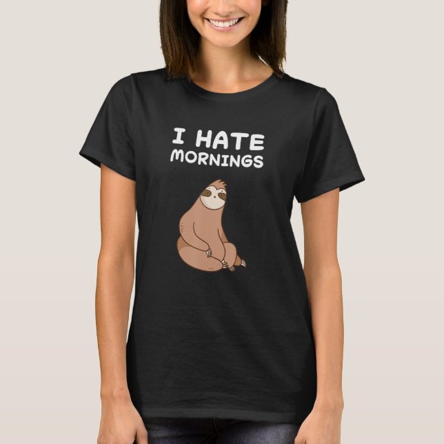 T-shirt Sloth Sloth Nap Dormir Pyjama Pyjama Nig (Devant)