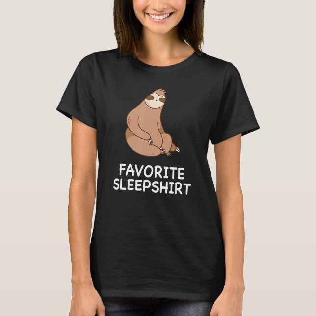 T-shirt Sloth Sloth Nap Dormir Pyjama Pyjama Nig (Devant)