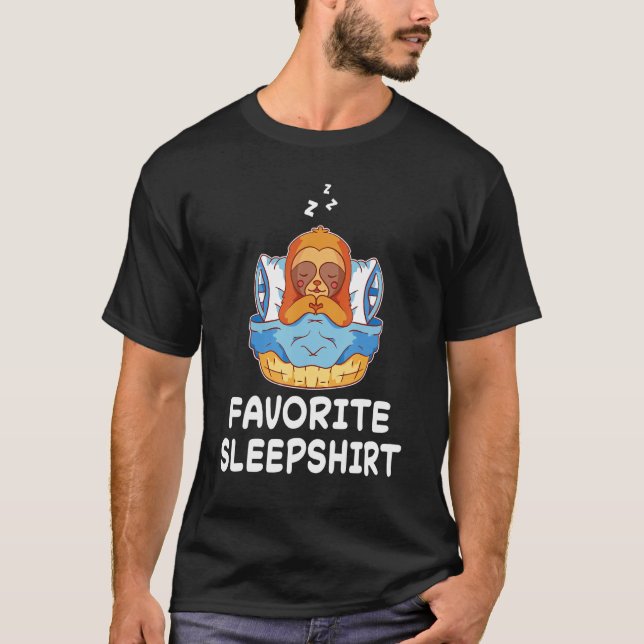 T-shirt Sloth Sloths Nap Sleeping Sleep Pajama Pajamas Nig (Devant)
