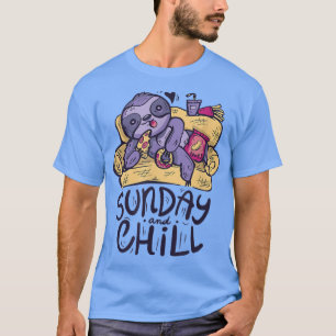 T-shirt Sloth Sunday Chilling With Pizza 29765209