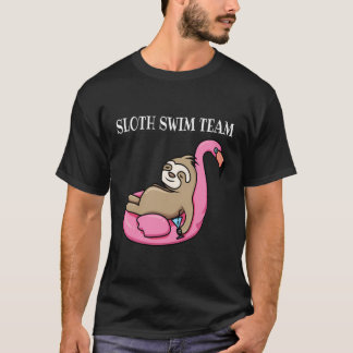 T-shirt Sloth Swim Team Fun Pun Citation Conception