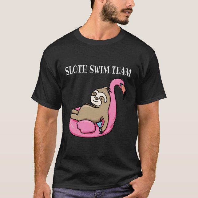 T-shirt Sloth Swim Team Fun Pun Citation Conception (Devant)
