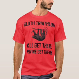 T-shirt Sloth Triathlon Atteindre Drôle 2
