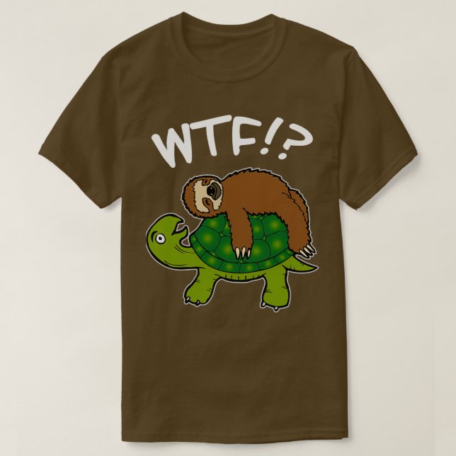 T-shirt Sloth Turtle Sleeping (Design devant)