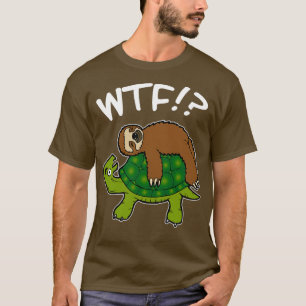 T-shirt Sloth Turtle Sleeping