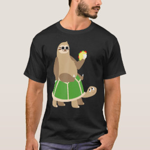 T-shirt Sloth Turtle Taco Amoureux des animaux alimentaire