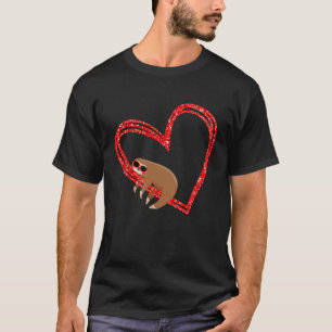 T-shirt Sloth Valentine's Day Heart Sloth Men Femmes