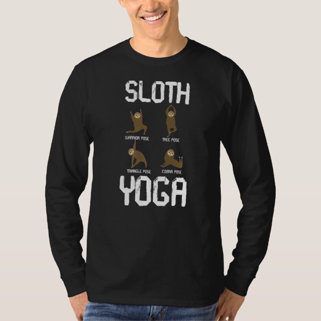T-shirt Sloth Yoga Pour Femmes Hommes Enfants Mignonne Ani (Devant)