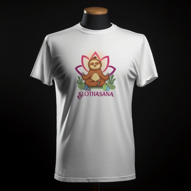 T-shirt "Slothasana" Sloth faisant de la méditation de yog (Créateur téléchargé)