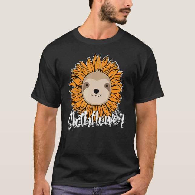 T-shirt Slothflower Sloth Sleeping Animal Lazy Sloth Sunf (Devant)