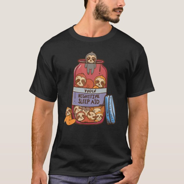 T-shirt Sloths Nightime Sleep Aid Sloth (Devant)