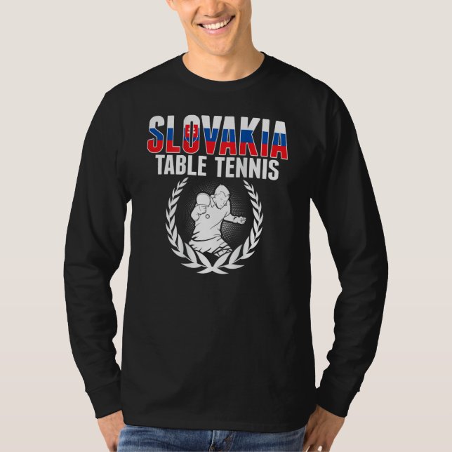 T-shirt Slovakia Table Tennis  Slovak Ping Pong Team Suppo (Devant)