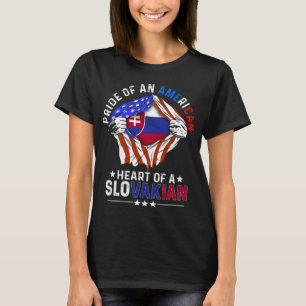 T-shirt Slovakian American Foreign Slovakia Flag