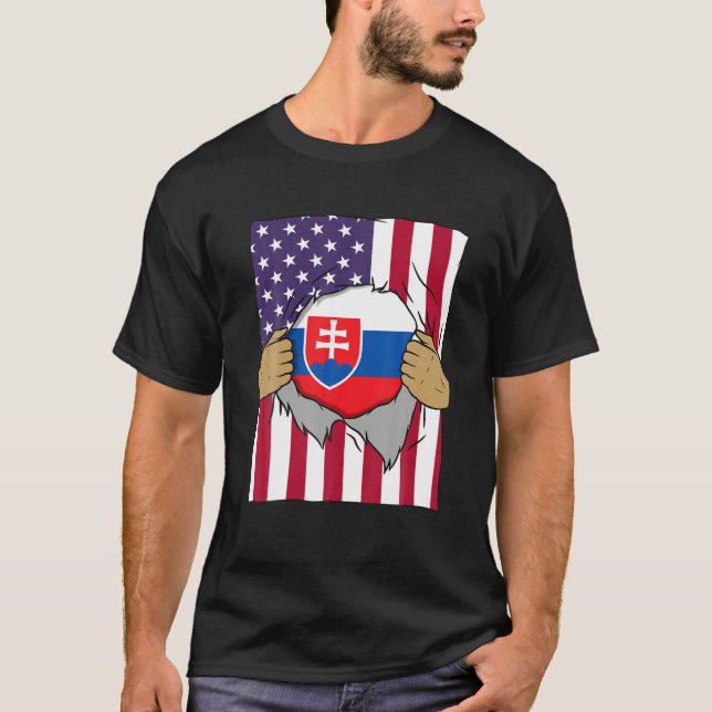 T-shirt Slovaquie Drapeau intérieur de moi Accueil Fierté  (Devant)