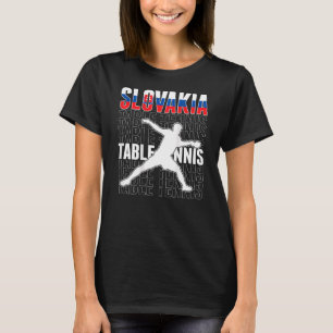 T-shirt Slovaquie Ping Pong Slovaque Table Tennis Team Sup