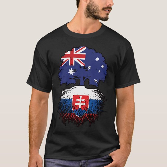 T-shirt Slovaquie Slovakie Australie Australie racine d'ar (Devant)