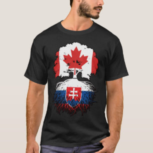 T-shirt Slovaquie Slovaque Canadian Canada Tree Roots Drap