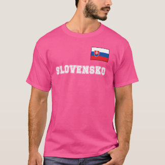 T-shirt Slovaquie - SLOVENSKO avec poitrine nationale drap