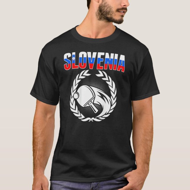 T-shirt Slovenia Ping Pong  Slovenian Table Tennis Support (Devant)