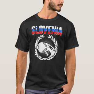T-shirt Slovenia Ping Pong Support Slovène de Tennis de T