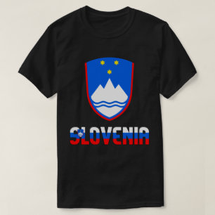 T-shirt Slovénie Drapeau et blason Patriotique