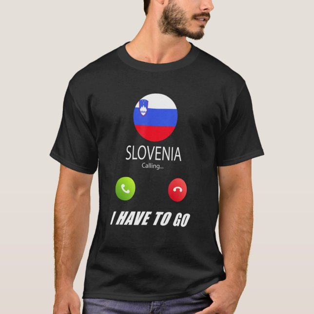 T-shirt Slovénie Drapeau Souvenir La Slovénie Appelle (Devant)
