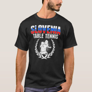 T-shirt Slovénie Tennis de table Slovène Ping Pong Support