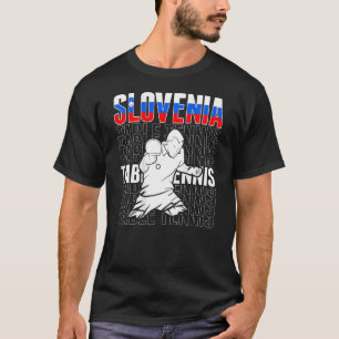 T-shirt Slovénie Tennis de table soutien Ping Pong slovène