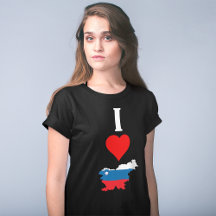 Slovénie Vertical I Love Slovène Drapeau Carte Fem