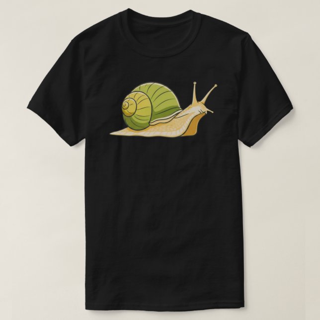 T-shirt Slow and Steady Snail Illustration-Calm Low Energy (Design devant)