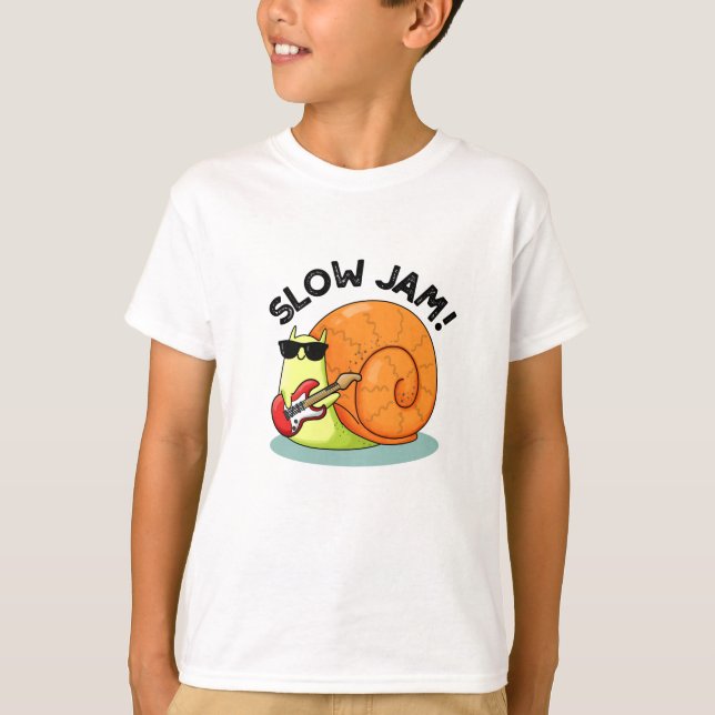 T-shirt Slow Jam Funny Musique Snail Pun (Devant)