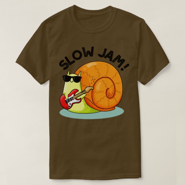 T-shirt Slow Jam Funny Musique Snail Pun 1 (Design devant)