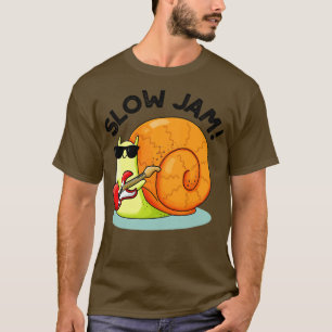 T-shirt Slow Jam Funny Musique Snail Pun 1