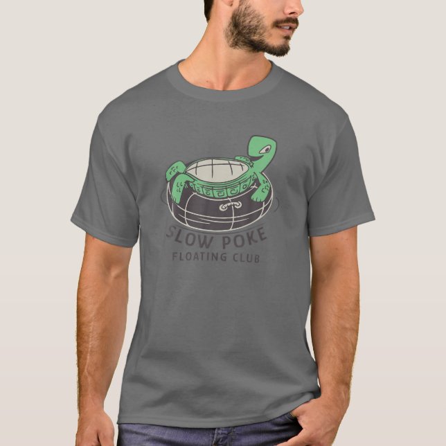 T-shirt Slow Poke Floke Club - Tortue Float Tube Graphi (Devant)