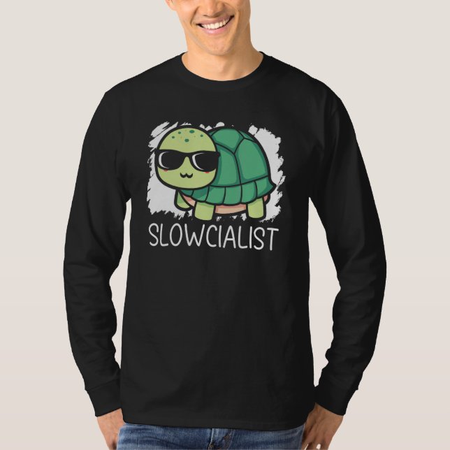T-shirt Slowcialist Turtle   Tortoise Marine Biology (Devant)
