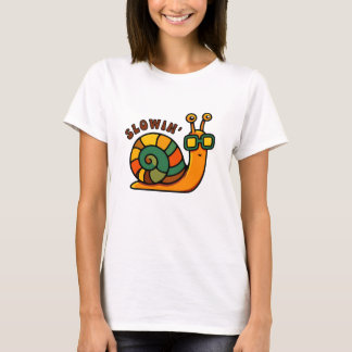 T-shirt SLOWIN' Retro Snail | 70s Cartoon Vintage Women's