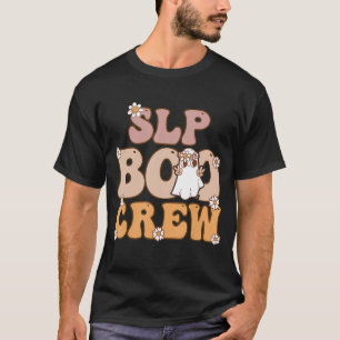 T-shirt SLP Boo Crew Enseignant Ghost Retro Halloween Supe