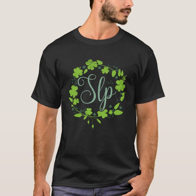 T-shirt SLP St Patrick Artwork Discours Langue Pathologist (Devant)
